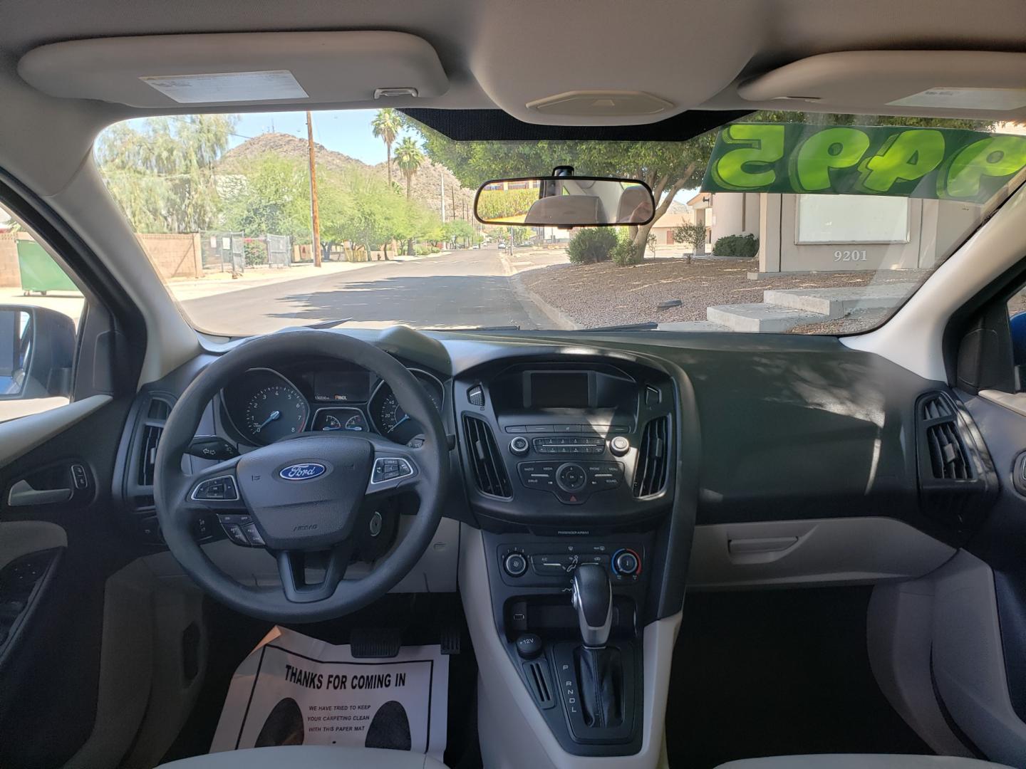 2018 /Tan and black Ford Focus SE Sedan (1FADP3F25JL) with an 2.0L L4 DOHC 16V engine, located at 323 E Dunlap Ave., Phoenix, AZ, 85020, (602) 331-9000, 33.567677, -112.069000 - Photo#12