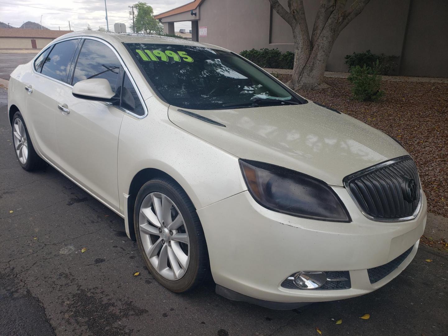 2015 WHITE /brown and tan Buick Verano ptg (1G4PT5SV1F4) with an 2.0L L4 DOHC 16V engine, automatic transmission, located at 323 E Dunlap Ave., Phoenix, AZ, 85020, (602) 331-9000, 33.567677, -112.069000 - 2015 Buick Verano 4dr Sdn Premium Turbo Group,……. EXCELLENT condition,…… A Real Must See!!.... No accidents, Power everything, Ice cold ac, brown and tan interior with tan leather seats in near perfect condition, power windows, power door locks, stereo/cd player, phone sync, blue tooth, back - Photo#0