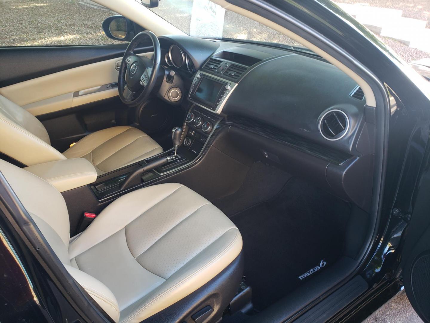 2010 black /Tan and black Mazda MAZDA6 s Grand Touring (1YVHZ8CB9A5) with an 3.7L V6 24V DOHC engine, 6-Speed Automatic transmission, located at 323 E Dunlap Ave., Phoenix, AZ, 85020, (602) 331-9000, 33.567677, -112.069000 - 2010 Mazda MAZDA6 s Grand Touring,…..A Must See!! ……..No accidents,……. Ice cold AC front and rear. The car is gorgeous inside and out. Power windows, Power door locks, Touch screen Stereo, Phone sync, Bluetooth, Satellite compatible, Navigation, Beautiful tan and black interior with tan le - Photo#13