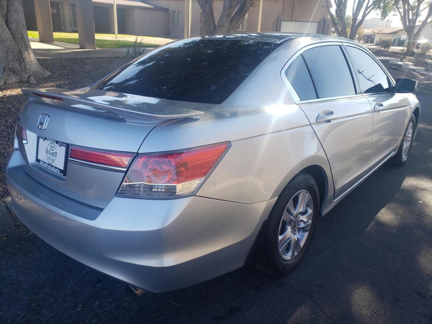 2012 silver /gray and black Honda Accord LX-P Sedan AT (1HGCP2F49CA) with an 2.4L L4 DOHC 16V engine, 5-Speed Automatic transmission, located at 323 E Dunlap Ave., Phoenix, AZ, 85020, (602) 331-9000, 33.567677, -112.069000 - Photo#3