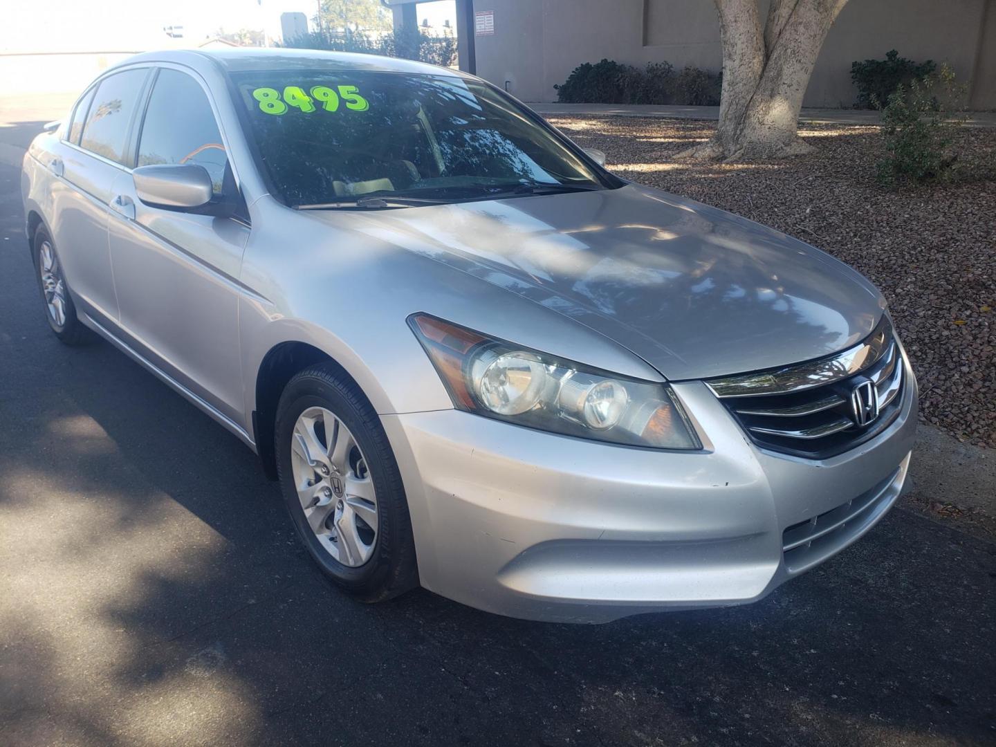 2012 silver /gray and black Honda Accord LX-P Sedan AT (1HGCP2F49CA) with an 2.4L L4 DOHC 16V engine, 5-Speed Automatic transmission, located at 323 E Dunlap Ave., Phoenix, AZ, 85020, (602) 331-9000, 33.567677, -112.069000 - Photo#2