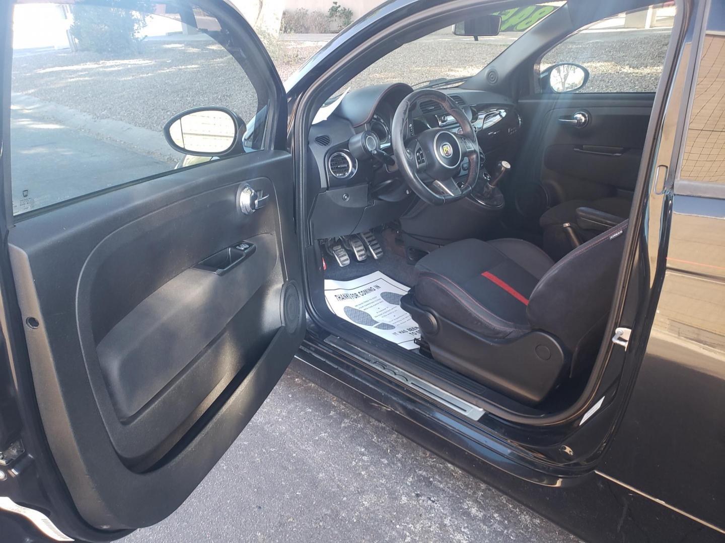 2013 black /black and red Fiat 500 Abarth Hatchback (3C3CFFFH1DT) with an 1.4L L4 engine, 5-Speed Manual transmission, located at 323 E Dunlap Ave., Phoenix, AZ, 85020, (602) 331-9000, 33.567677, -112.069000 - Photo#8