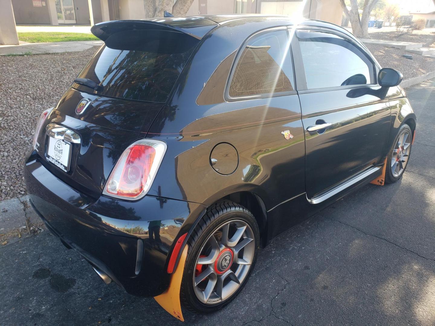 2013 black /black and red Fiat 500 Abarth Hatchback (3C3CFFFH1DT) with an 1.4L L4 engine, 5-Speed Manual transmission, located at 323 E Dunlap Ave., Phoenix, AZ, 85020, (602) 331-9000, 33.567677, -112.069000 - Photo#3