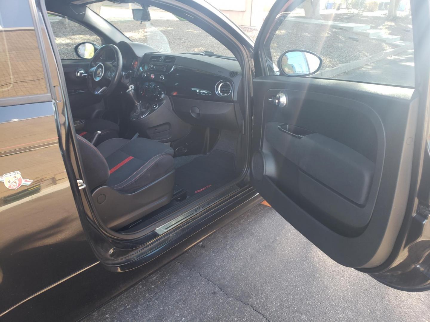 2013 black /black and red Fiat 500 Abarth Hatchback (3C3CFFFH1DT) with an 1.4L L4 engine, 5-Speed Manual transmission, located at 323 E Dunlap Ave., Phoenix, AZ, 85020, (602) 331-9000, 33.567677, -112.069000 - Photo#11