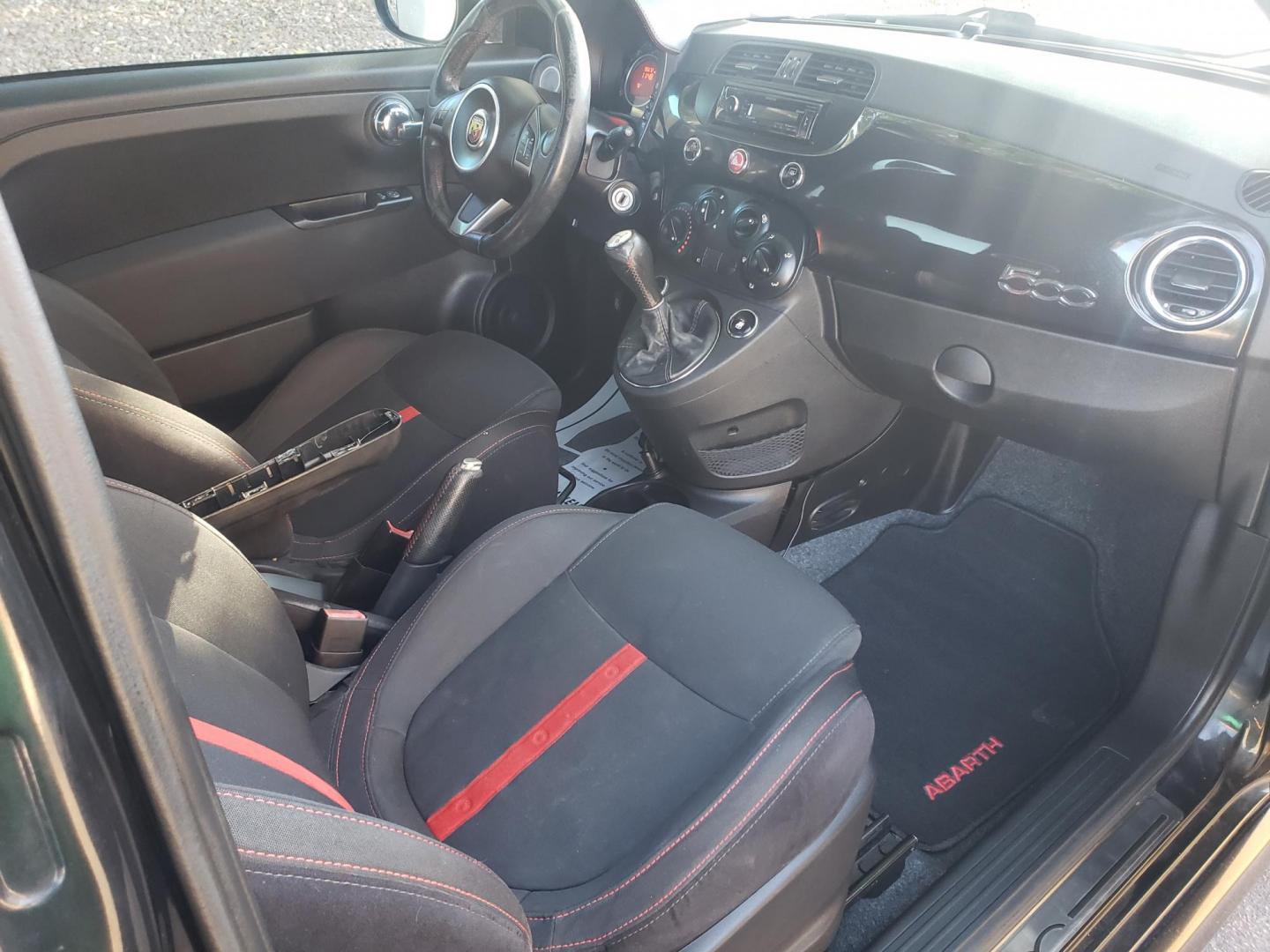 2013 black /black and red Fiat 500 Abarth Hatchback (3C3CFFFH1DT) with an 1.4L L4 engine, 5-Speed Manual transmission, located at 323 E Dunlap Ave., Phoenix, AZ, 85020, (602) 331-9000, 33.567677, -112.069000 - Photo#12