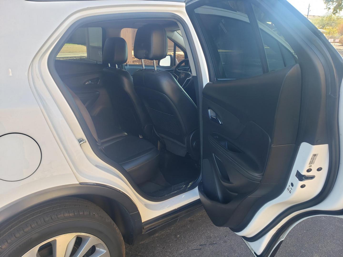 2018 WHITE /gray and black Buick Encore Preferred FWD (KL4CJASB0JB) with an 1.4L L4 DOHC 16V TURBO engine, 6A transmission, located at 323 E Dunlap Ave., Phoenix, AZ, 85020, (602) 331-9000, 33.567677, -112.069000 - 2018 Buick Encore Preferred FWD,....EXCELLENT condition, Ice Cold A/C, Black and gray interior with black leather seats in near perfect condition, New brakes, Tune up, Stereo/CD Player, Bluetooth, Phone sync, backup camera, satellite compatible, This suv is gorgeous inside and out, Incredible gas mi - Photo#14