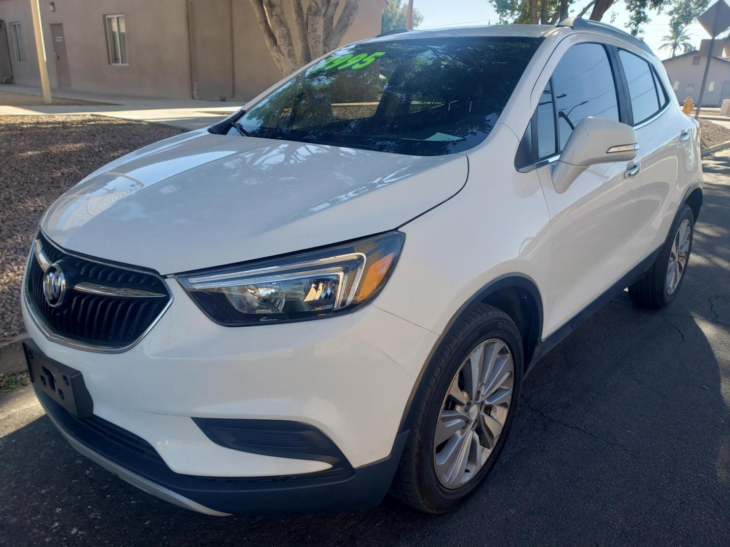 2018 WHITE /gray and black Buick Encore Preferred FWD (KL4CJASB0JB) with an 1.4L L4 DOHC 16V TURBO engine, 6A transmission, located at 323 E Dunlap Ave., Phoenix, AZ, 85020, (602) 331-9000, 33.567677, -112.069000 - 2018 Buick Encore Preferred FWD,....EXCELLENT condition, Ice Cold A/C, Black and gray interior with black leather seats in near perfect condition, New brakes, Tune up, Stereo/CD Player, Bluetooth, Phone sync, backup camera, satellite compatible, This suv is gorgeous inside and out, Incredible gas mi - Photo#0