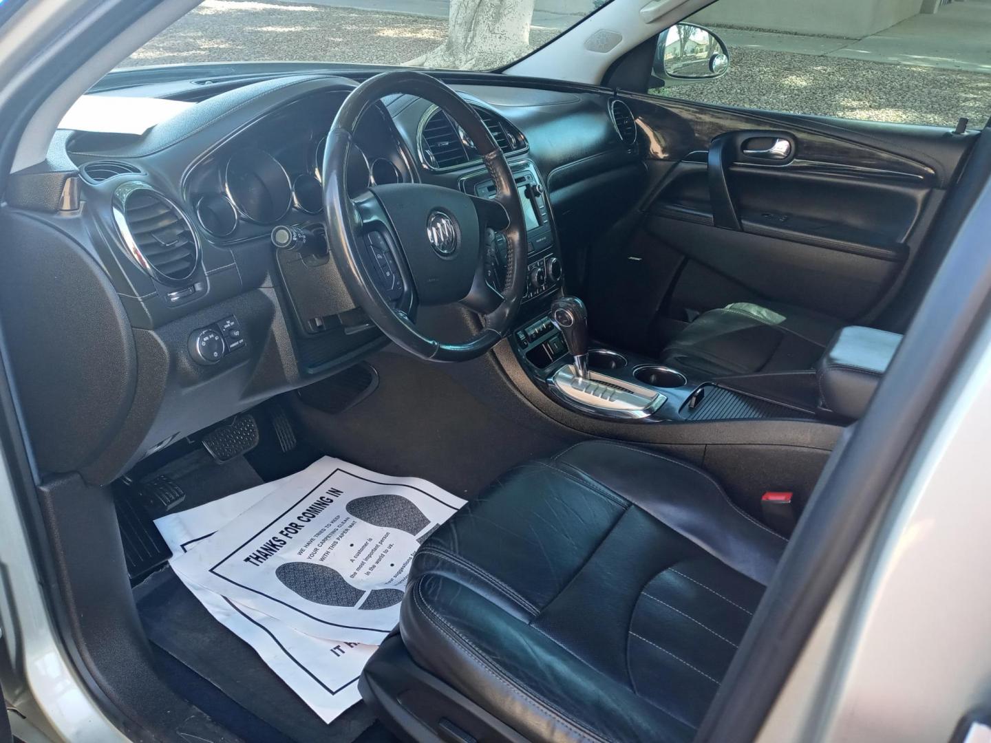 2016 gold Buick Enclave Leather FWD (5GAKRBKD4GJ) with an 3.6L V6 DOHC 24V engine, 6-Speed Automatic Overdrive transmission, located at 323 E Dunlap Ave., Phoenix, AZ, 85020, (602) 331-9000, 33.567677, -112.069000 - 2016 Buick Enclave Leather FWD,.......EXCELLENT condition,.... Ice Cold A/C, Black and gray interior with black leather seats in near perfect condition, New Tires, New brakes, Tune up, touch screen Stereo/CD Player, Bluetooth, Phone sync, Backuup camera, Satellite compatible, Navigation, Gorgeous ti - Photo#9